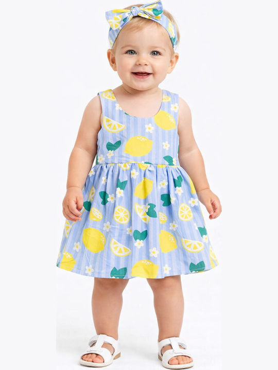 Girls Dress Sleeveless Light Blue