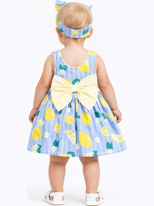 Girls Dress Sleeveless Light Blue
