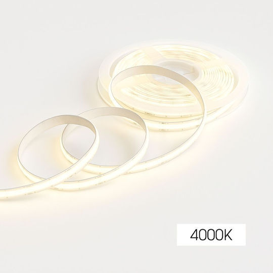 Vivalux LED Лента За Телевизор 24V Неутрално Бяло Светлина 5m Тип COB с Захранване и Дистанционно Управление