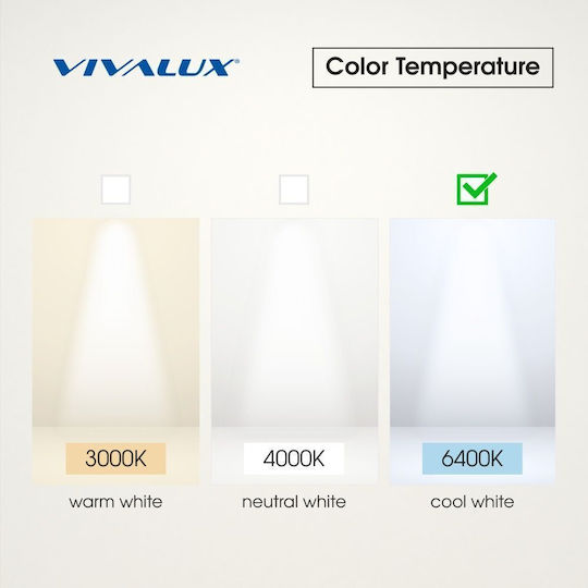 Vivalux LED Strip 24V Warm White Light 5m COB Type with Power Supply