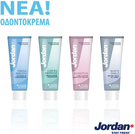 Jordan Stay Fresh Οδοντόκρεμα για Ευαίσθητα Δόντια & Πλάκα 75ml