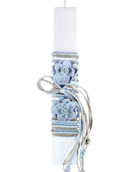 Lumanare De Paste Rotundă Handmade 26δ028 Albastră