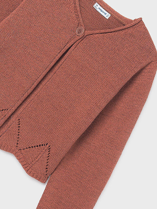 Kinderstrickjacke Gestrickt Terracotta