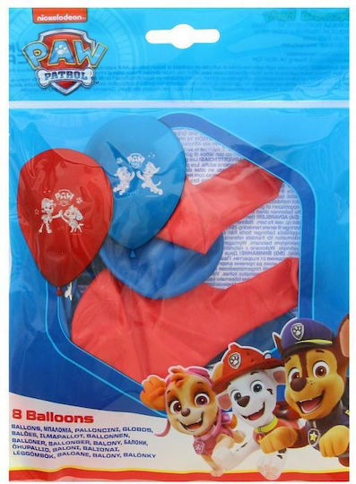 Σετ 8 Μπαλόνια Γενεθλίων Paw Patrol Latex 25εκ.