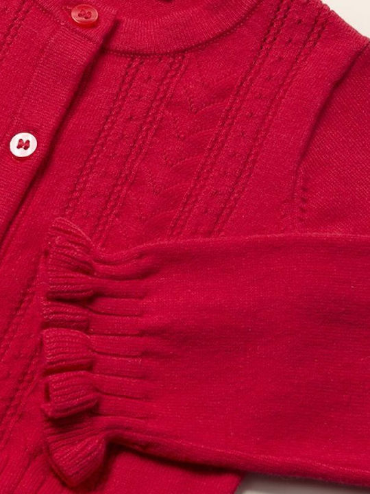 Kinderstrickjacke Baumwolle Rot