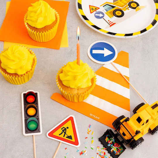 Construction Site Sweets Decoration for Party 7 Pieces