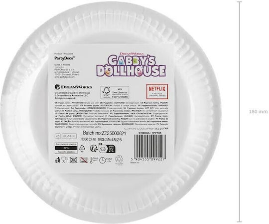 Gabby's Dollhouse Gabby's Dollhouse Dessert Plates 6 Pieces