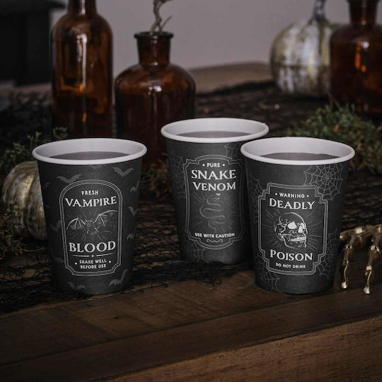 Potion Label Halloween Party Glass 8 Pieces