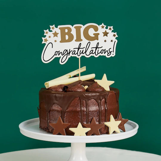 Big Congratulations Διακοσμητικό Γλυκών για Party