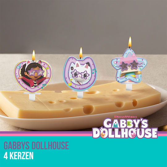 Birthday Candles Gabbys Dollhouse 4 Pieces