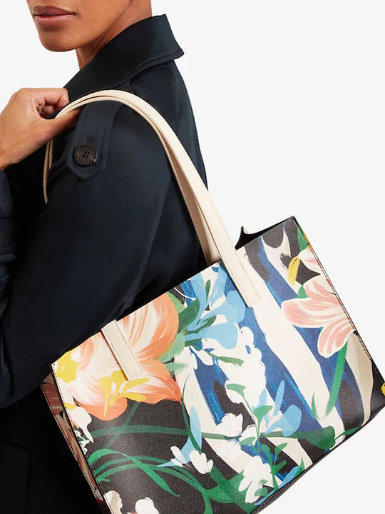 Blumige Damenhandtasche Schulter Mehrfarbig