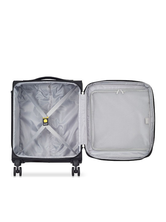 Delsey Dita Βαλίτσα Ταξιδίου Καμπίνας Υφασμάτινη Black με 4 Ρόδες Ύψους 55εκ.
