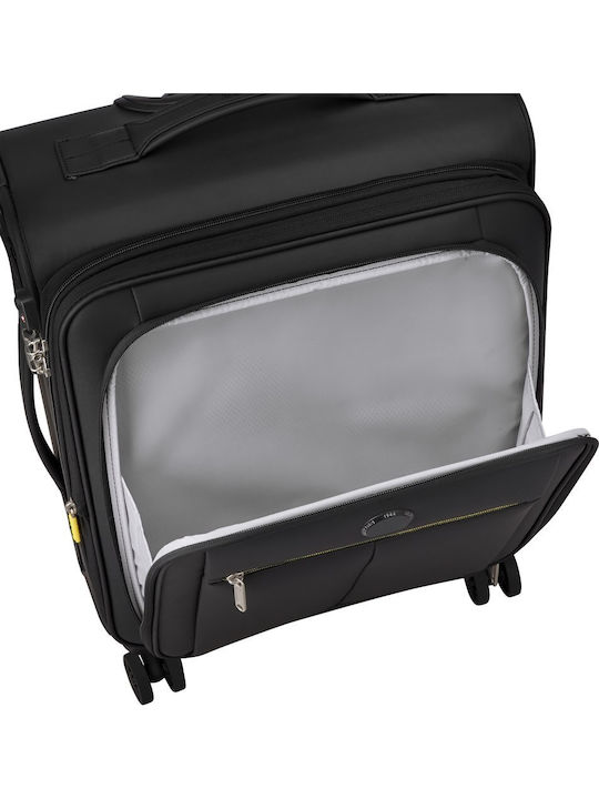 Delsey Dita Βαλίτσα Ταξιδίου Καμπίνας Υφασμάτινη Black με 4 Ρόδες Ύψους 55εκ.