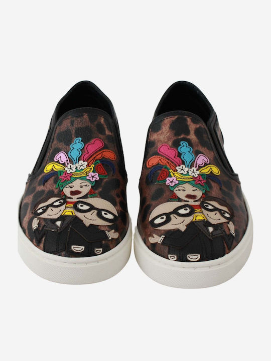 Дамски Slip-On Кожени Кафяви