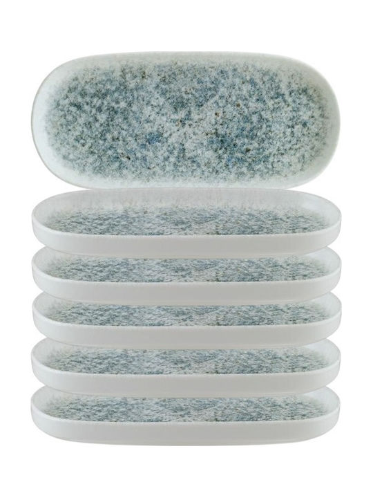 Bonna Lunar Servierplatte Oval aus Porzellan Grau