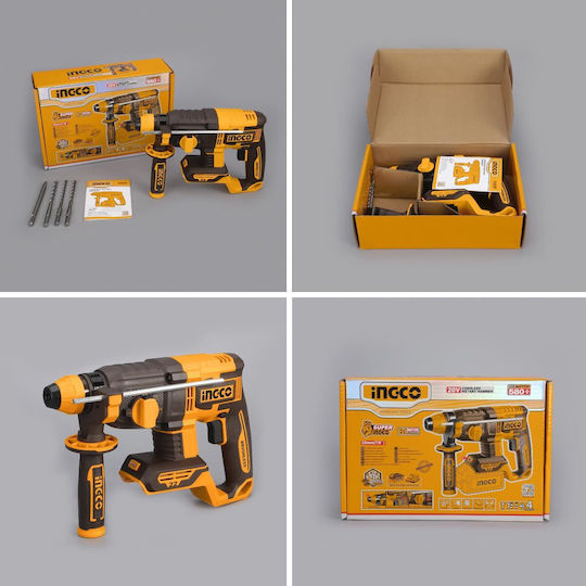 Ingco Rotary Hammer Drill Battery Brushless 20V Solo with SDS Plus Socket CRHLI21228
