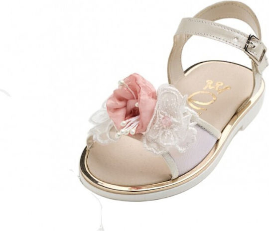 Ever Kid Christening Leather Sandals Ecru