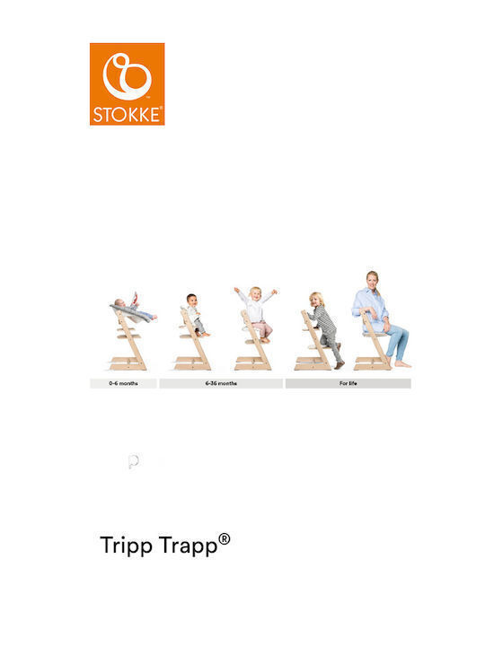 Stokke Tripp Trapp Καρεκλάκι Φαγητού με Ρυθμιζόμενο Ύψος Storm Grey