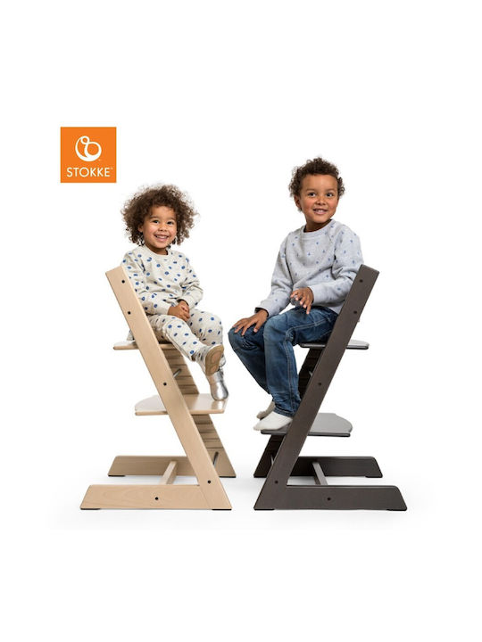 Stokke Tripp Trapp Καρεκλάκι Φαγητού με Ρυθμιζόμενο Ύψος Storm Grey