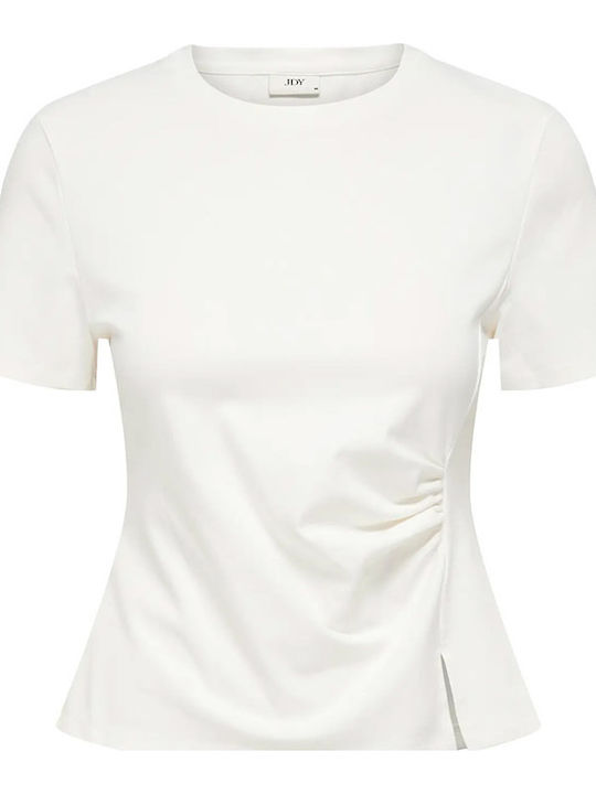 Women's Cotton Short Sleeve White Blouse