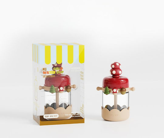 zoy zoii E6 Παιδικό Παγούρι Πλαστικό με Καλαμάκι Non Spill Mushroom 400ml