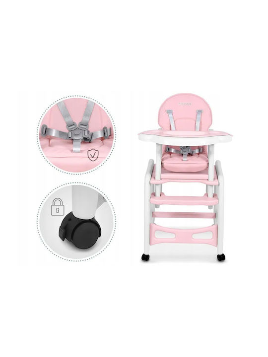 Ricokids Sinco Baby Highchair 5 in 1 with Adjustable Height Pink