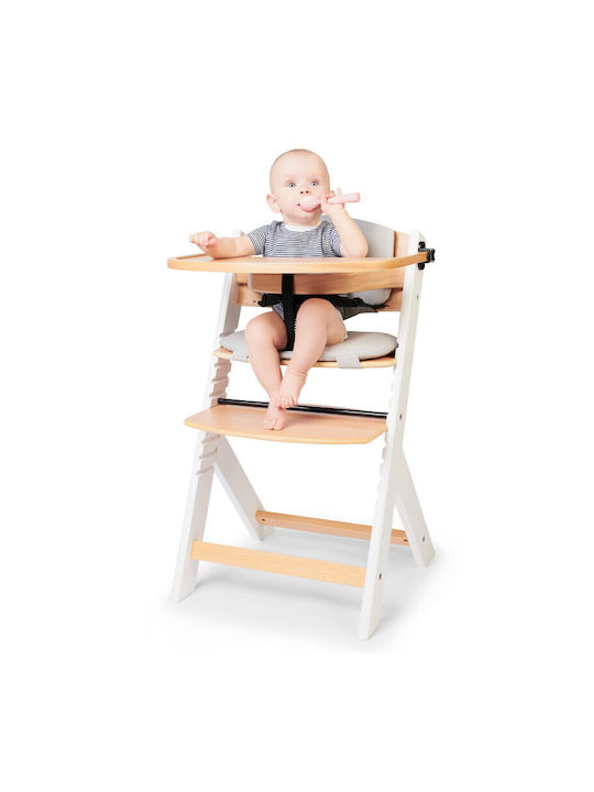 Kinderkraft Enock Столово Столчe 2 в 1 с Регулируема Височина Бяло