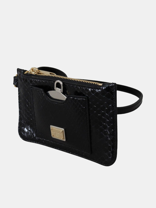 Damenbrieftasche Leder Damen Schwarz