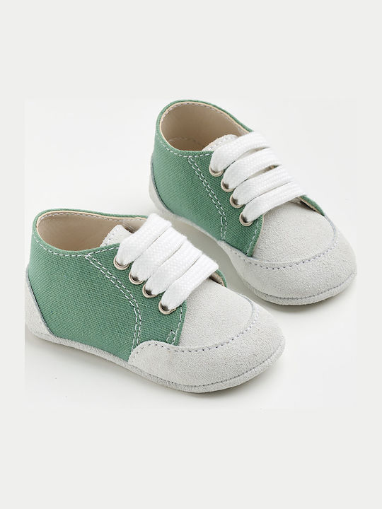 Ever Kid Βαπτιστικά Δερμάτινα Sneakers Αγκαλιάς Λευκά