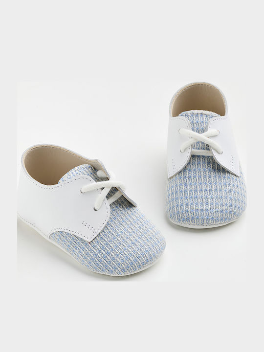 Ever Kid Pantofi De Botez Din Țesătură Adidași Cu Talpă Moale Albi A602R