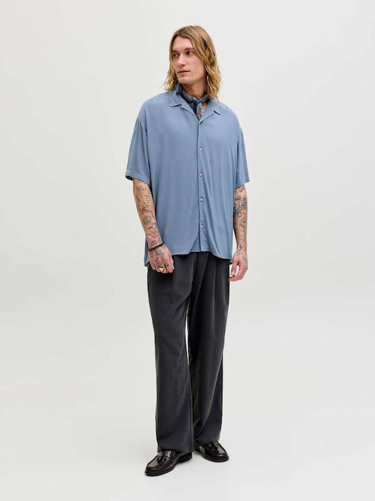 Resort Short Sleeve Shirt in Wide Line Blue Mirage