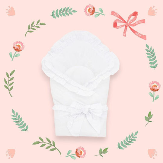 MimiNu Blanket Nursery Swaddling Blankets White White 75x75cm