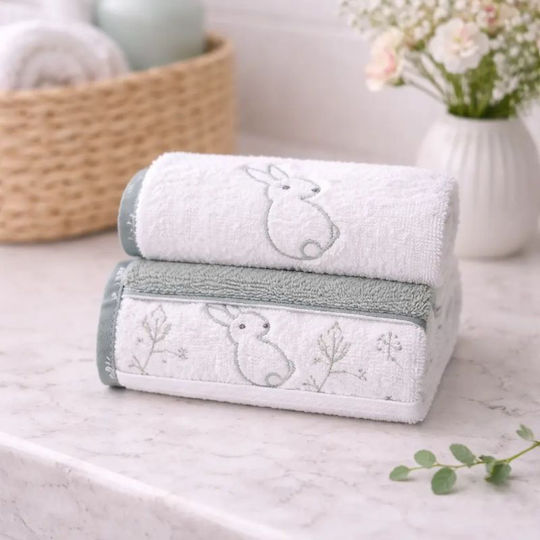 Baby Star Schultertuch Burp Cloth Grünes 30x30cm 3 Stück