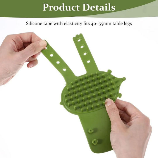 Cat Brush-Scraper Silicone Self-Grooming Strap Green