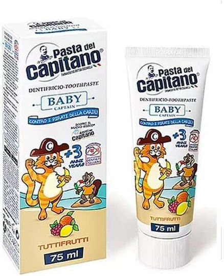 Pasta del Capitano Baby Kinderzahnpasta Für 3+ Jahre Mit Geschmack Tutti Frutti 75ml