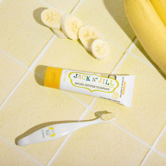 Jack n' Jill Baby Toothpaste for 6m+ with Banana Flavor Fluoride-Free 50gr