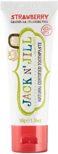 Jack n' Jill Baby Toothpaste for 6m+ with Strawberry Flavor Fluoride-Free 50gr