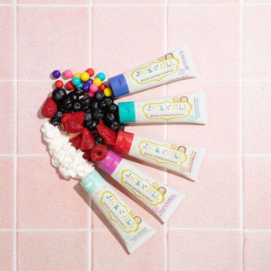 Jack n' Jill Baby Toothpaste for 6m+ with Strawberry Flavor Fluoride-Free 50gr