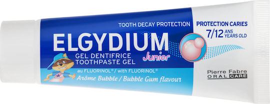 Elgydium Junior Children's Toothpaste for 7+ Years with Bubblegum Flavor 50ml