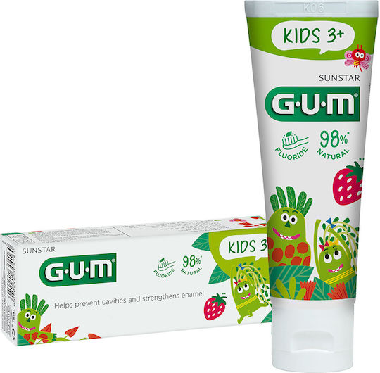 GUM Παιδική Οδοντόκρεμα για 3+ Χρονών με Γεύση Φράουλα 50ml
