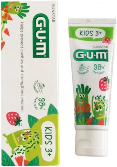 GUM Παιδική Οδοντόκρεμα για 3+ Χρονών με Γεύση Φράουλα 50ml