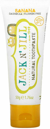 Jack n' Jill Children's Toothpaste for 6m+ with Banana Flavor Fluoride-Free 50g
