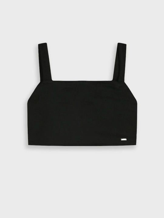Kids' Crop Top Sleeveless Black