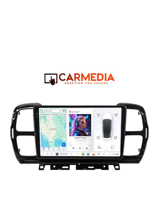Carmedia Car Audio System for Citroen C5 Aircross 2017-2021 (Bluetooth/USB/WiFi/GPS/Apple-Carplay/Android-Auto) with Touch Screen 9"