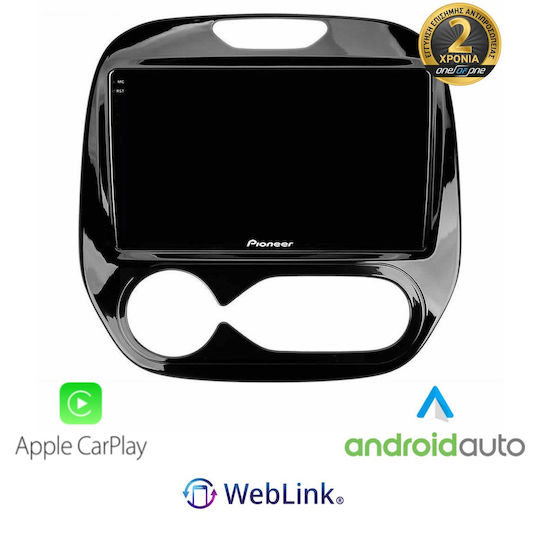 Pioneer Автомобилна Аудио Система за Renault 9 / Captur 2015 2020 с A/C (Bluetooth/USB/Вграден Wi-Fi/GPS/Apple CarPlay/Android Auto)