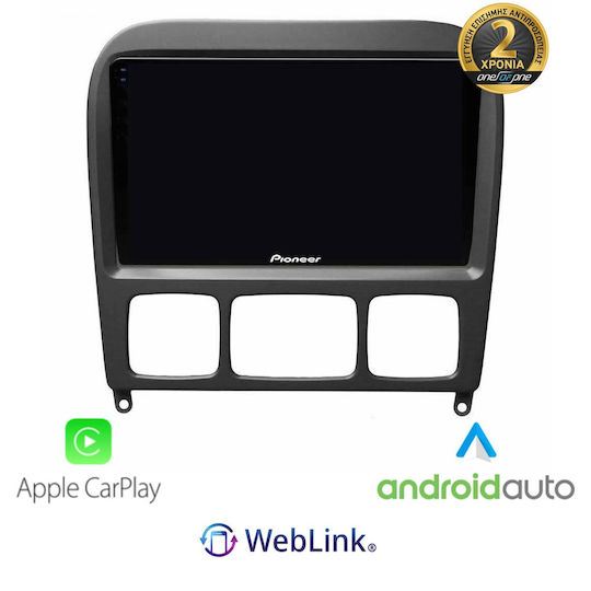 Pioneer Car Audio System for Mercedes-Benz S Class 1999-2004 (Bluetooth/USB/WiFi/GPS/Apple-Carplay/Android-Auto)