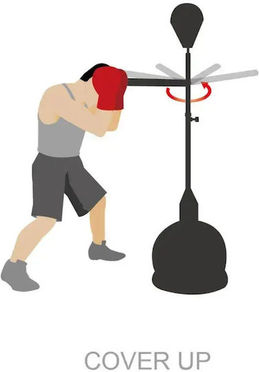 Olympus Sport Power Spin Bar Synthetic Filled Speed Punching Bag Black