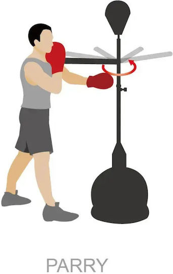 Olympus Sport Power Spin Bar Synthetic Filled Speed Punching Bag Black