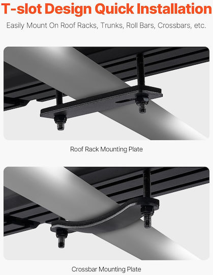 Vevor 7 Gal Roof Rack Tank Water Portable Water Tank Splash Protection Panel