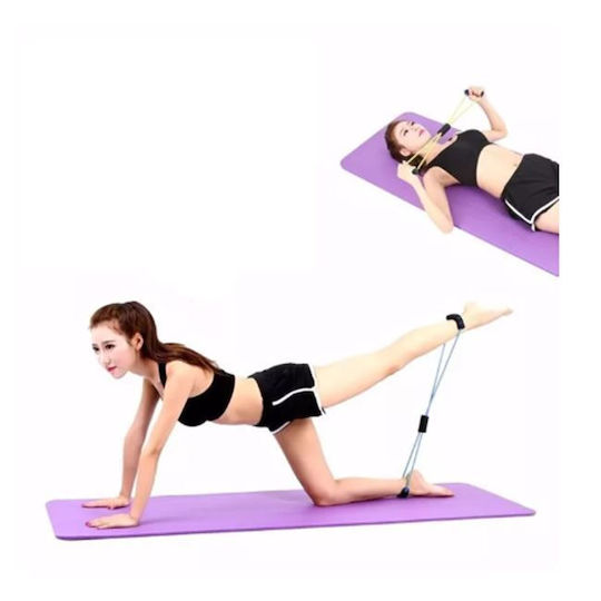 Bandă de rezistență pentru exerciții cu barete incrucisate cu mânere Negru